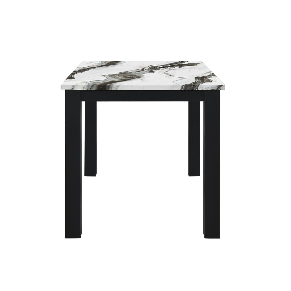Sarang - Panda Dining Table With 4 Padded Dining Chairs - Black