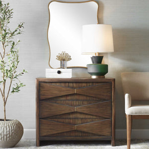 Bowtie - 3 Drawer Mid-Century Chest - Dark Brown