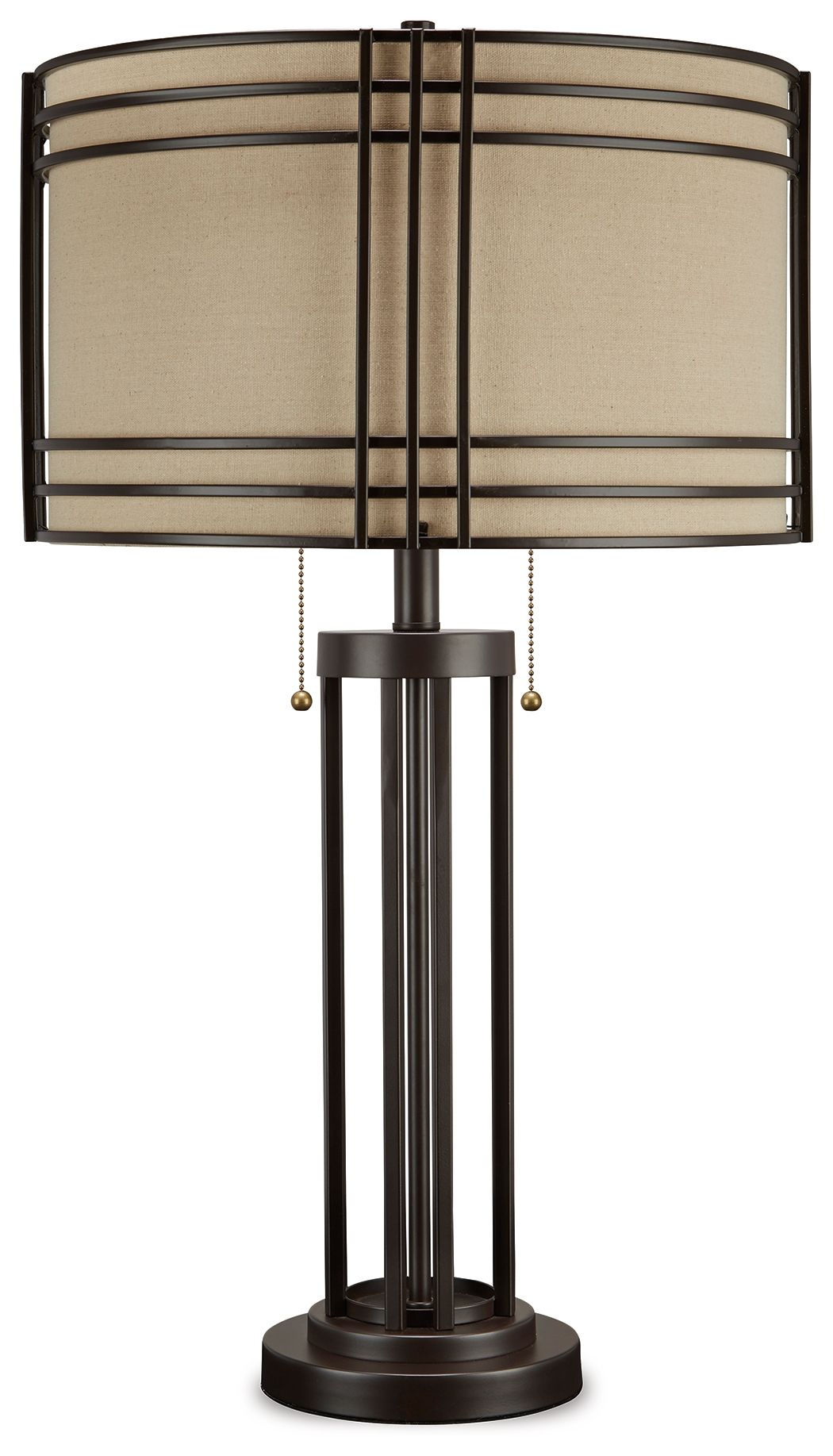 Hanswell - Metal Table Lamp - Dark Brown - R&R Furniture Gallery (Fountain Valley, CA)