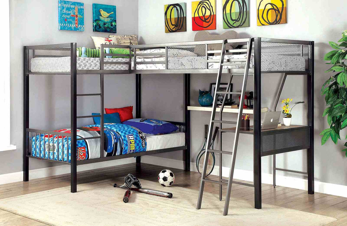 Ballarat - Triple Twin Bunk Bed w/ Desk