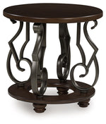 Frallyn - Round End Table - Dark Brown - R&R Furniture Gallery (Fountain Valley, CA)