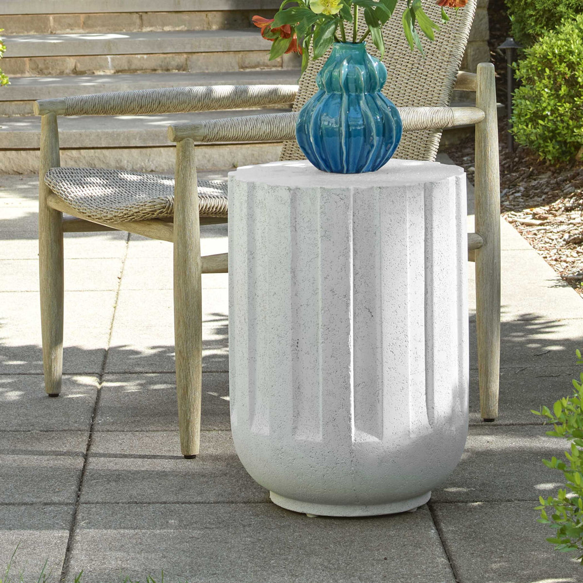 Jane - Outdoor Accent Table - White