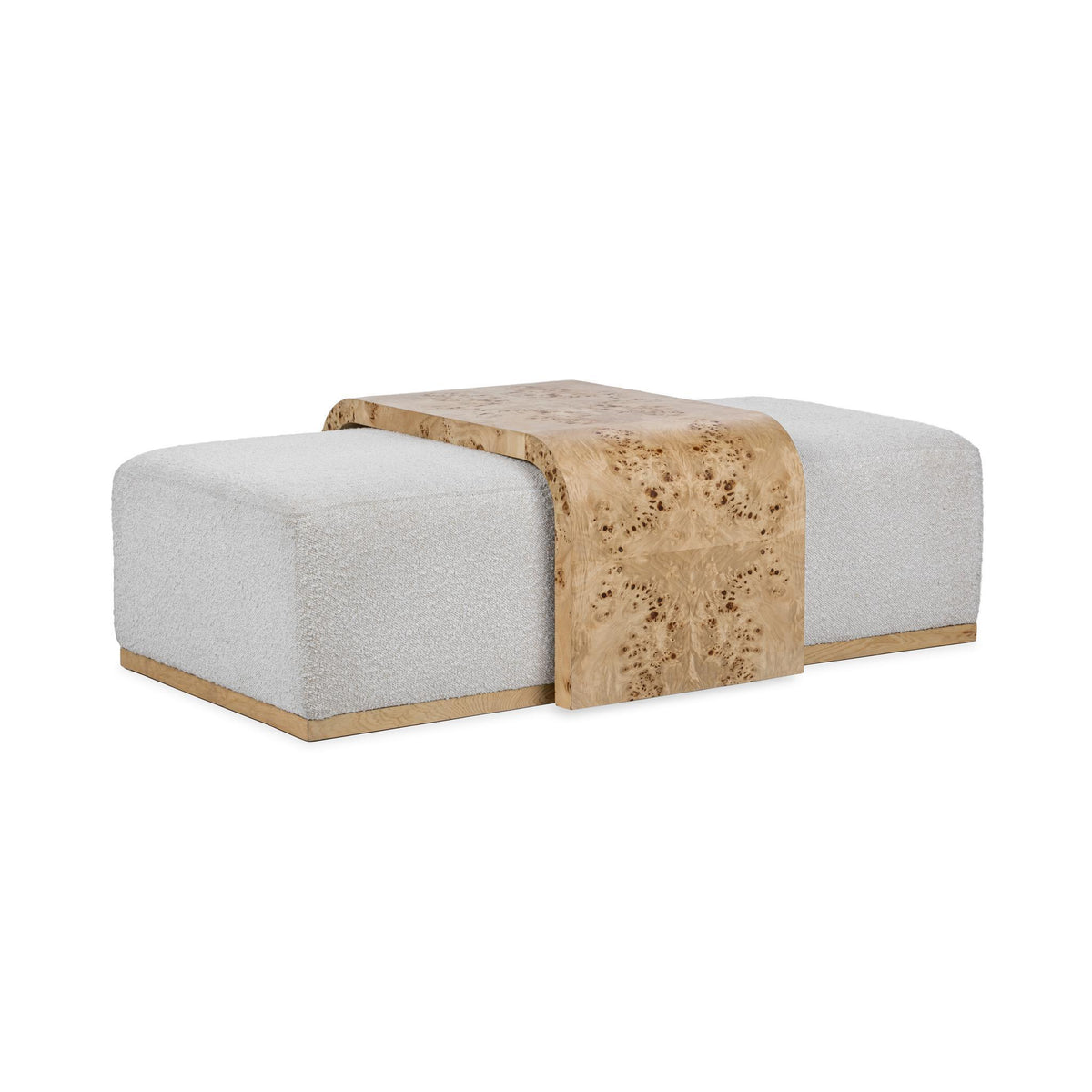 Kenan - Rectangle Ottoman Coffee Table - Creamy Ivory - R&R Furniture Gallery (Fountain Valley, CA)