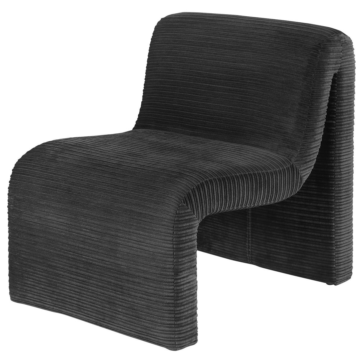 Winne - Curved Armless Accent Chair