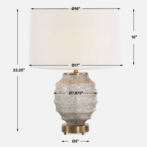 Acosta - Ribbed Table Lamp - Gray