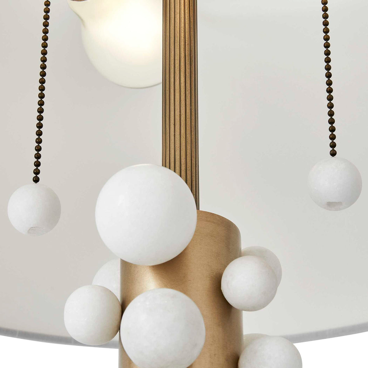 Atom - Table Lamp - Brass / White