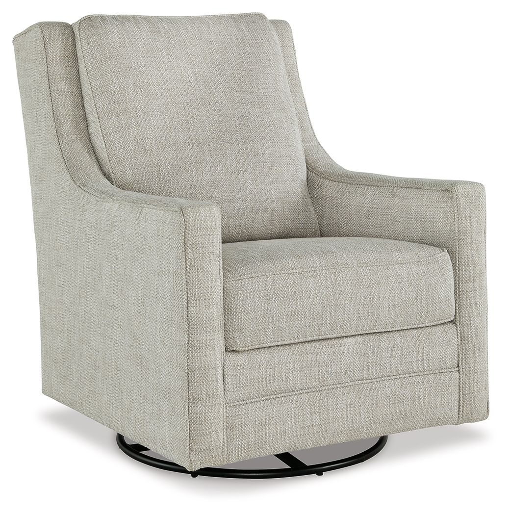 Kambria - Swivel Glider Accent Chair - Fog - R&R Furniture Gallery (Fountain Valley, CA)