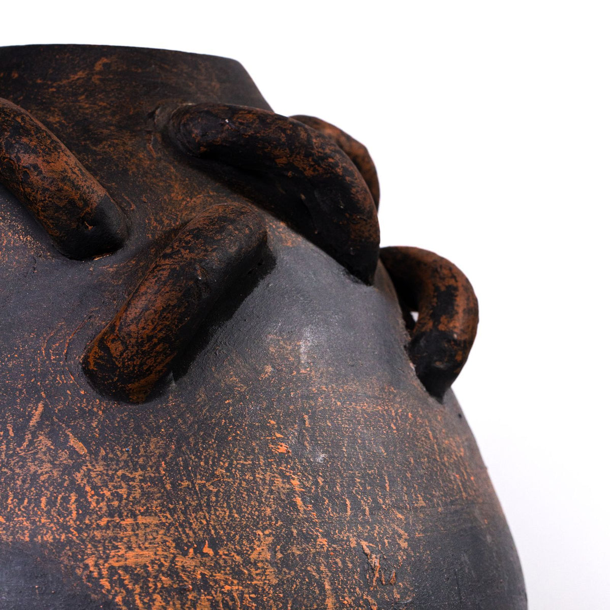 Visha - Roped Vase - Dark Terracotta