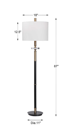 Maud - Floor Lamp - Aged Black