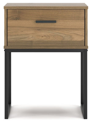 Deanlow - One Drawer Night Stand - Honey - R&R Furniture Gallery (Fountain Valley, CA)