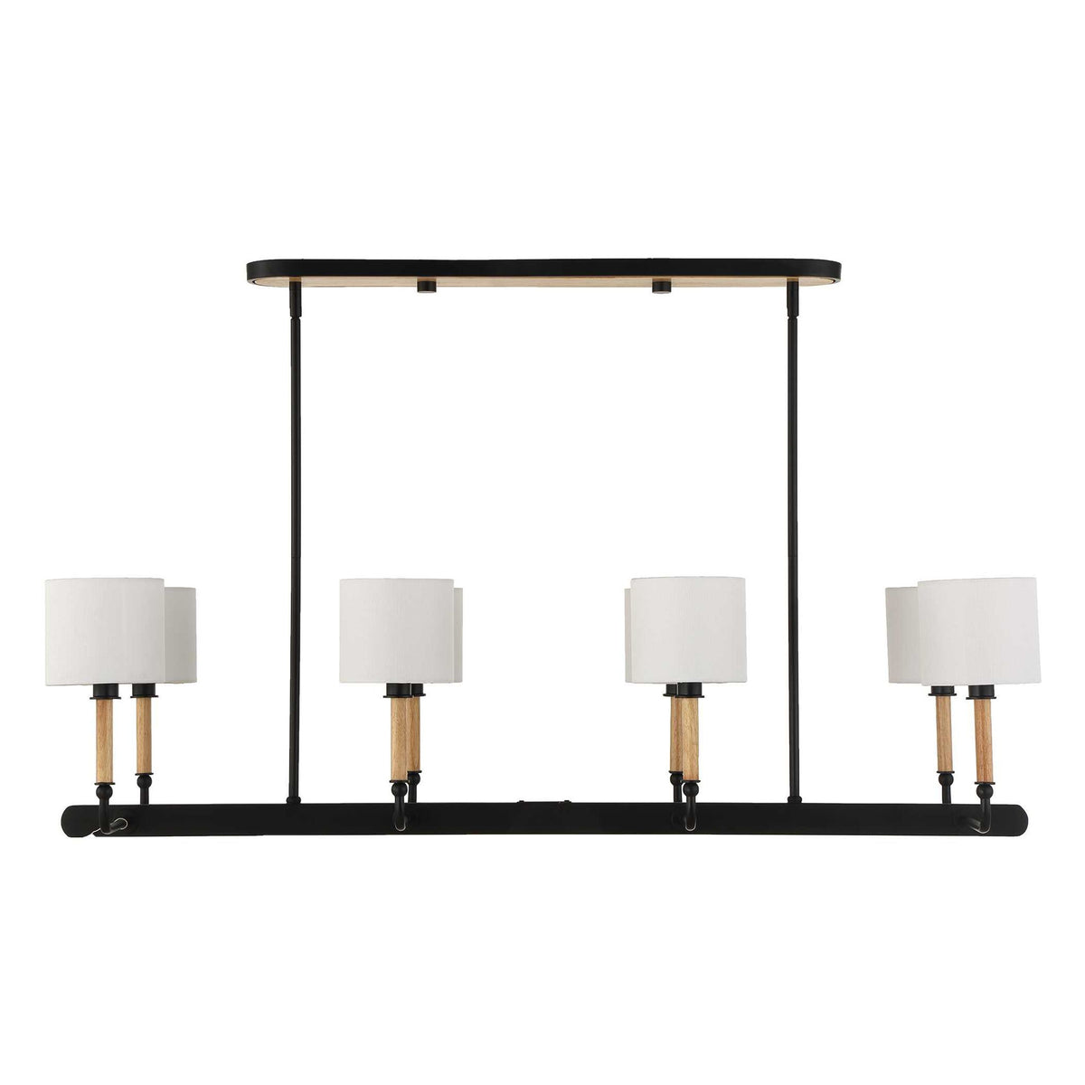 Franconia - 8 Light Pendant - Black / White