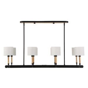 Franconia - 8 Light Pendant - Black / White