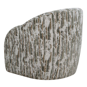 Mari - Boucle Swivel Chair - Green / White
