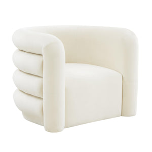 Curves - Velvet Lounge Chair - R&R Furniture Gallery (Fountain Valley, CA)