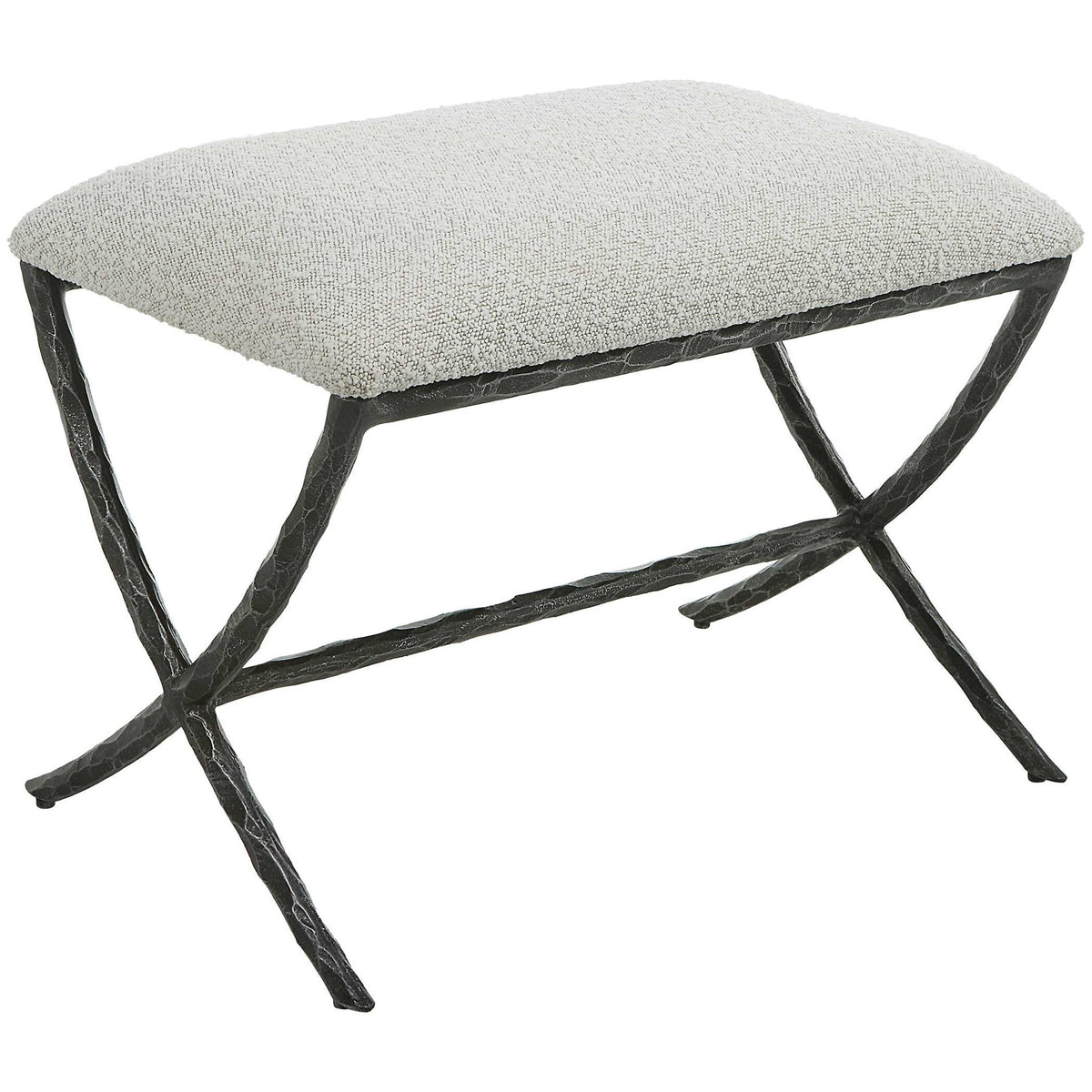 Brisby - Fabric Small Bench - Gray
