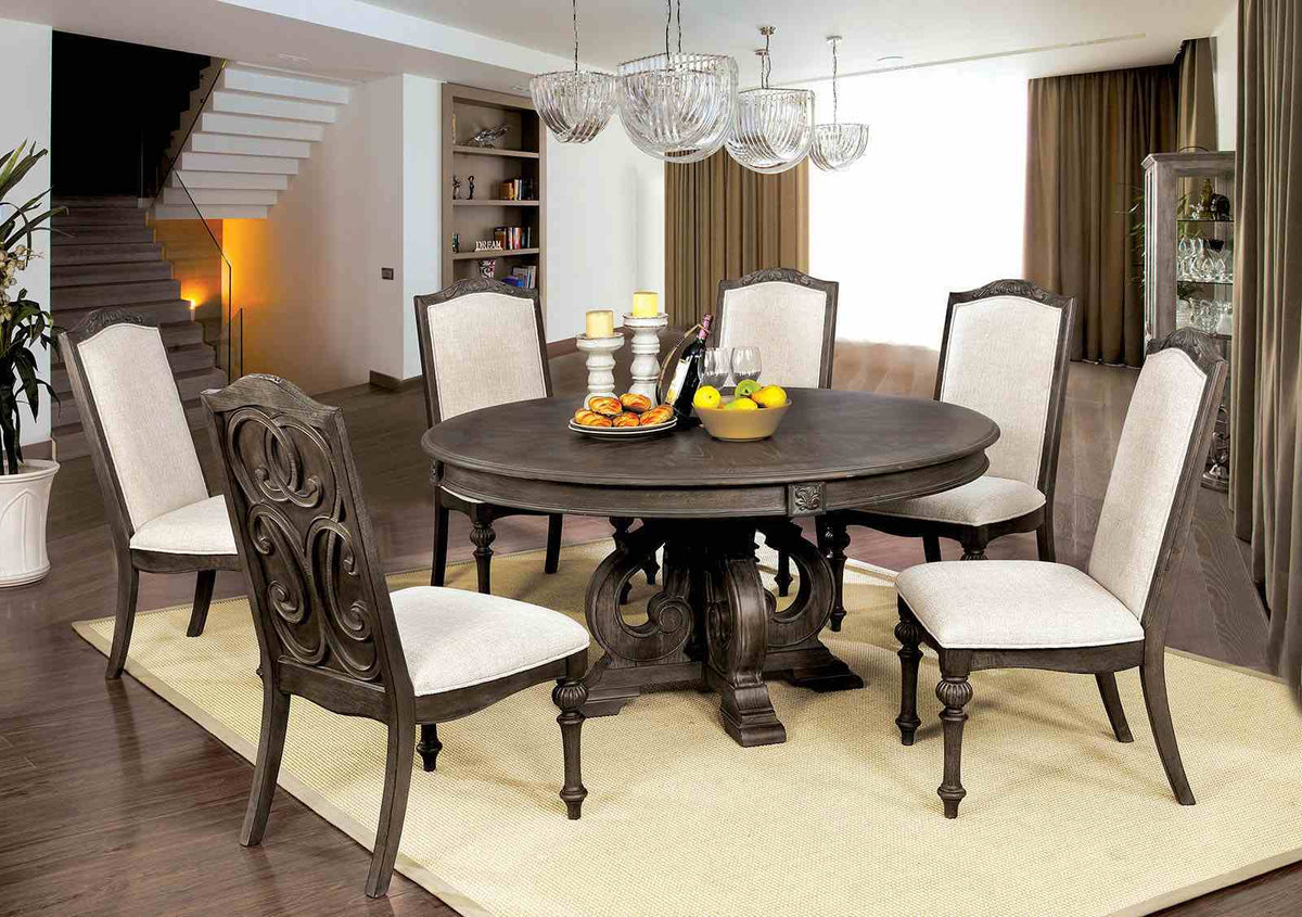 Arcadia - Round Dining Table, Rustic Natural