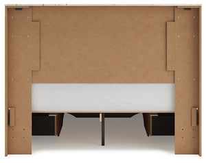 Signature Design by Ashley Lawroy panel bed with storage, showcasing a modern wood storage bed with built-in drawers and a stylish headboard.