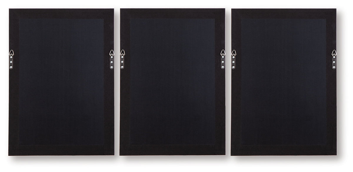 Honslow - Wall Art Set (Set of 3) - Brown / Black / White - R&R Furniture Gallery (Fountain Valley, CA)
