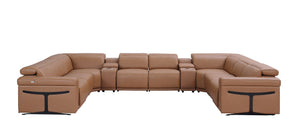 1126 - 10-Piece U-Shaped Sectional Sofa In With 4 Power Recliners & Power Headrests
