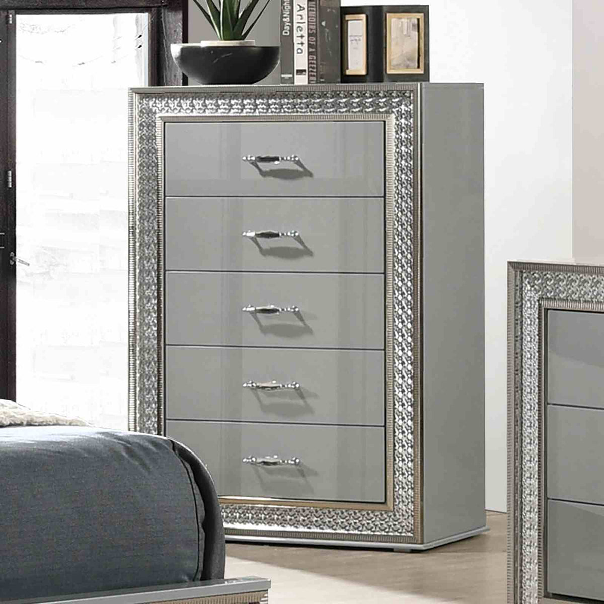 Chest, Metallic Gray - FM7253GY-C