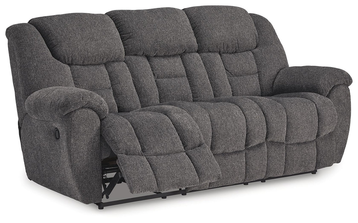 Foreside - Reclining Sofa - Charcoal - R&R Furniture Gallery (Fountain Valley, CA)