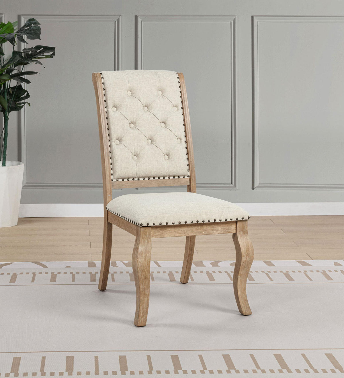 Brockway Upholstered Dining Chair Barley Brown (Set of 2)