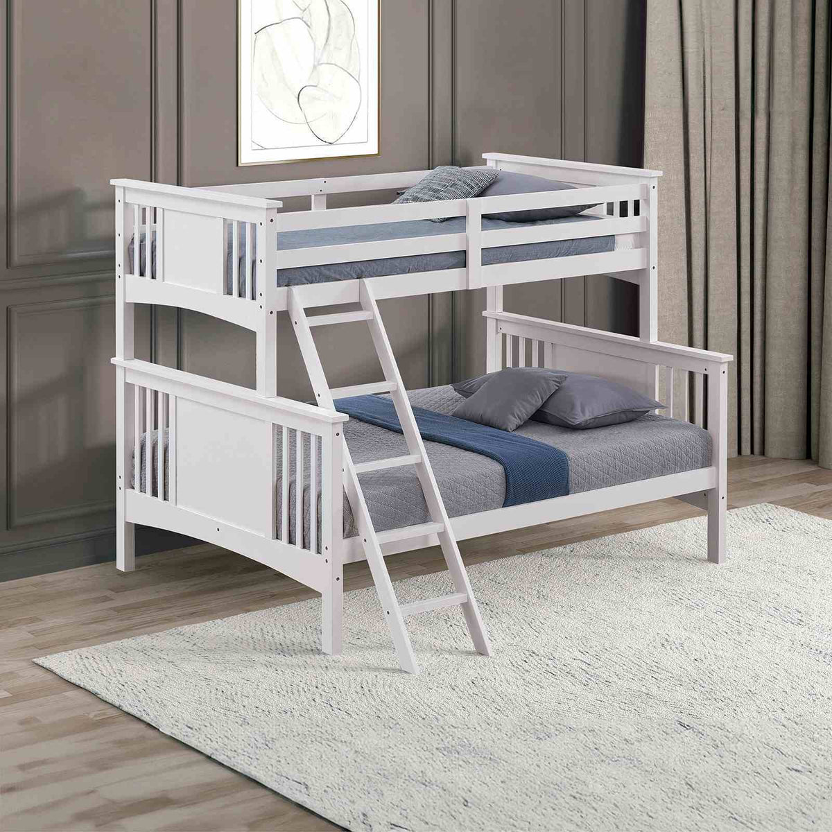 Spring Creek - Twin/Full Bunk Bed, White