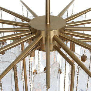 Seeded Shield - 8 Light Chandelier