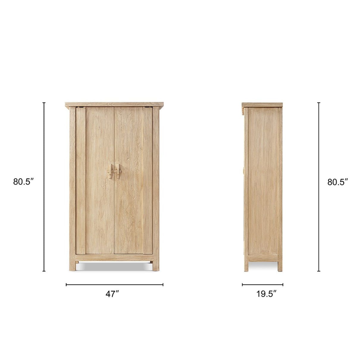 Jennifer Taylor Home Fable 2-door accent storage cabinet in light natural brown wood with sleek design and modern hardware.