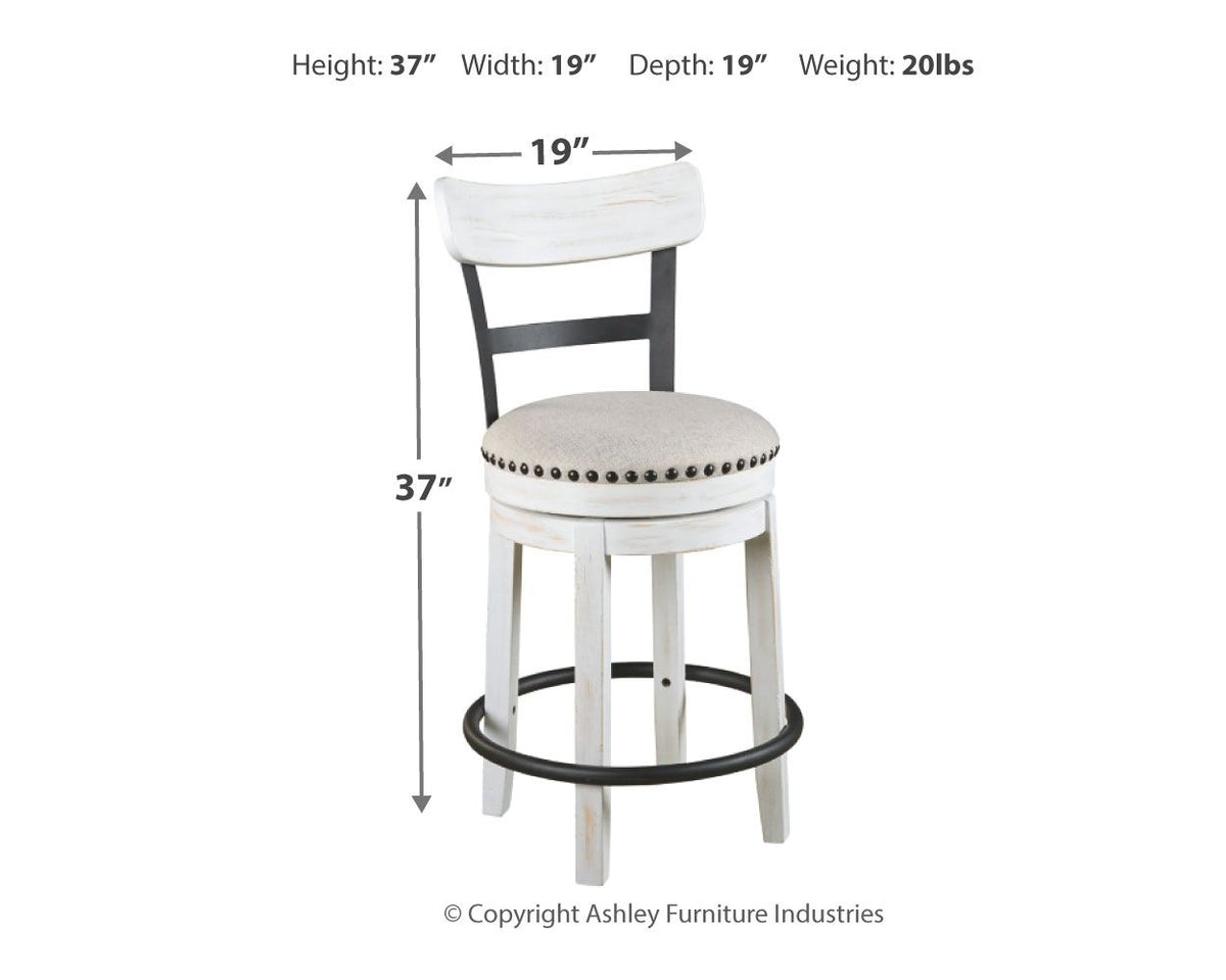 Valebeck - Full Back Swivel Stool - R&R Furniture Gallery (Fountain Valley, CA)
