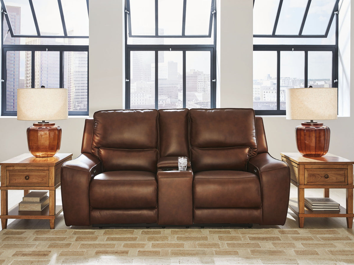 DeepWakes - Power Reclining Loveseat / Console / Adjustable Headrest - R&R Furniture Gallery (Fountain Valley, CA)
