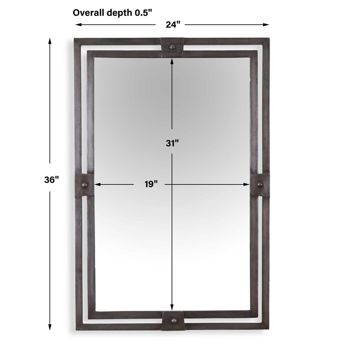 36" Mirror - Black