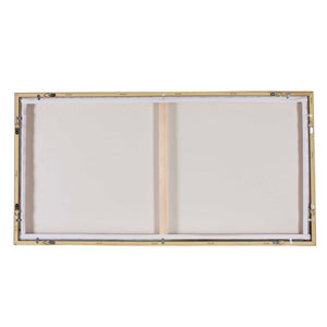 Hazy Lake - Framed Landscape Art - Gold / Gray / Green / Light Blue