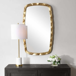 Iron-Framed Mirror - Gold Leaf