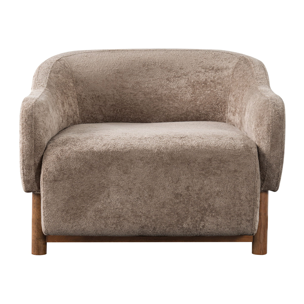 Modern Accent Chair With Recessed Arms And Tight Back