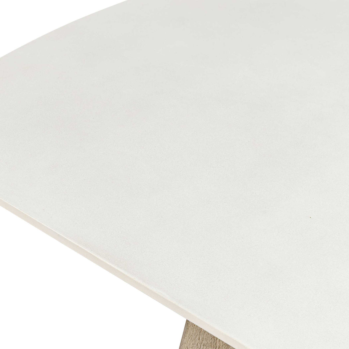 Circa - Concrete Outdoor Dining Table - White / Woodtone