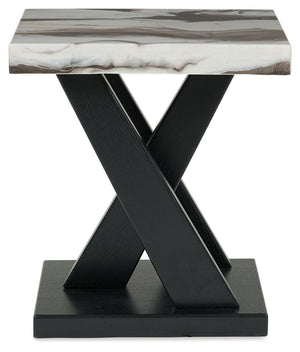 Cendill - Occasional Table Set (Set of 3) - Dark Brown / White / Black - R&R Furniture Gallery (Fountain Valley, CA)