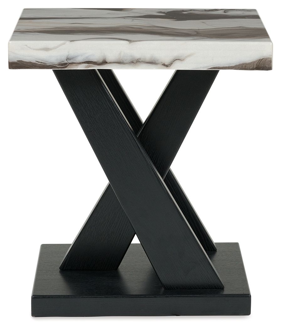 Cendill - Occasional Table Set (Set of 3) - Dark Brown / White / Black - R&R Furniture Gallery (Fountain Valley, CA)