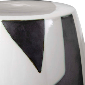 Figurative - Garden Stool - Black / White