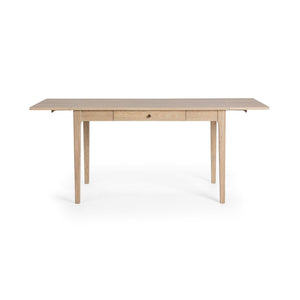 Classic Home Karl extendable writing desk in coastal drift finish with sleek, modern design and adjustable length for versatile workspace.