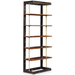 Hatcher - Etagere - Black / Brass / Woodtone