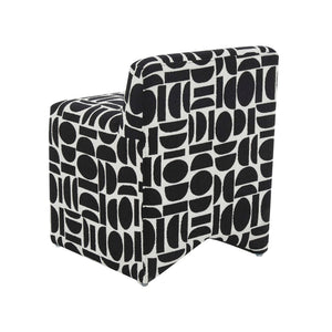 Pippa - Geometric Jacquard Weave Stool - R&R Furniture Gallery (Fountain Valley, CA)