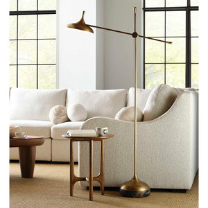 Kiss - Adjustable Arm Floor Lamp - Michelangelo Marble