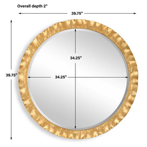 Haya - Round Mirror - Gold