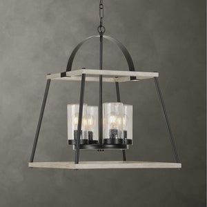 Edgecomb - 4 Light Indoor-Outdoor Pendant - Black / Gray
