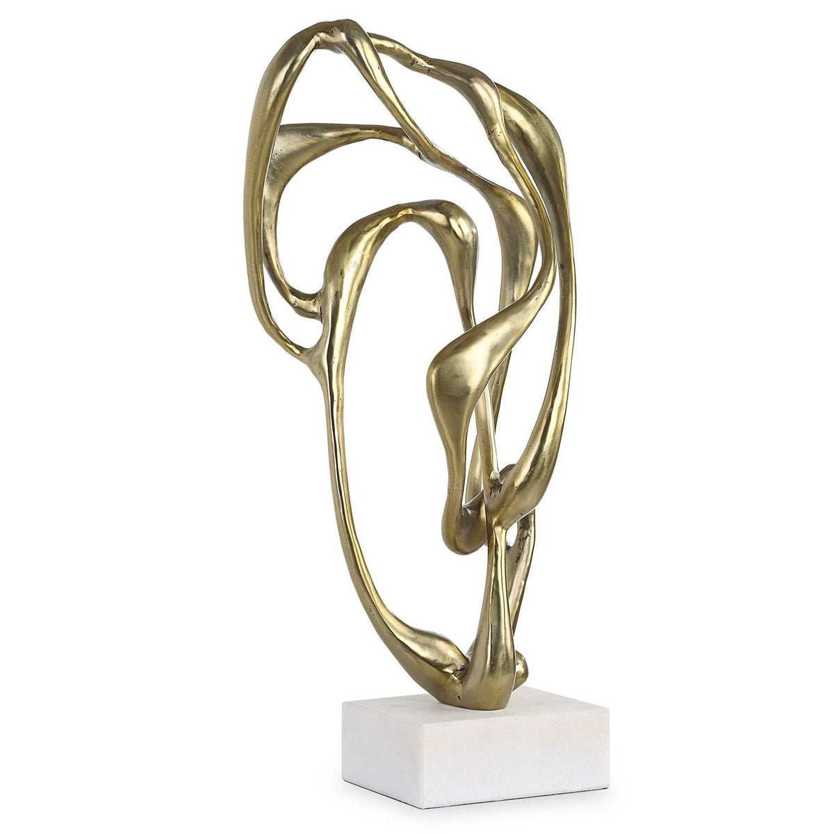 Tangle - Sculpture - Brass / Gold / White