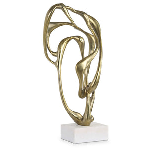 Tangle - Sculpture - Brass / Gold / White