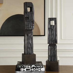 Cipher - Wood Totems (Set of 2) - Black