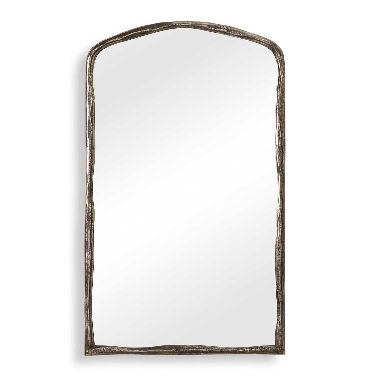 Hammered Antique - Arch Mirror - Nickel
