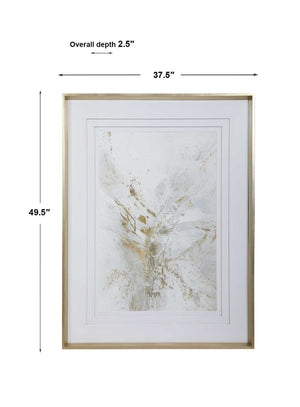Pathos - Framed Abstract Print - Gold